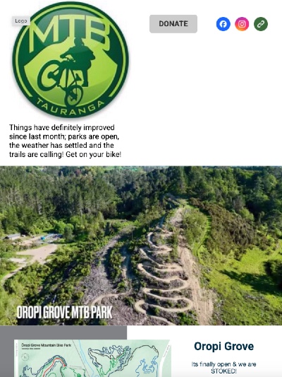 Tauranga Mountain Bike Club newsletter example created with Hivepass